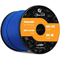 Abma Cord 550 Paracord 7 Hilos Internos Cordón de Paracaídas 100% Nylon - 550 LB de Resistencia a La Rotura